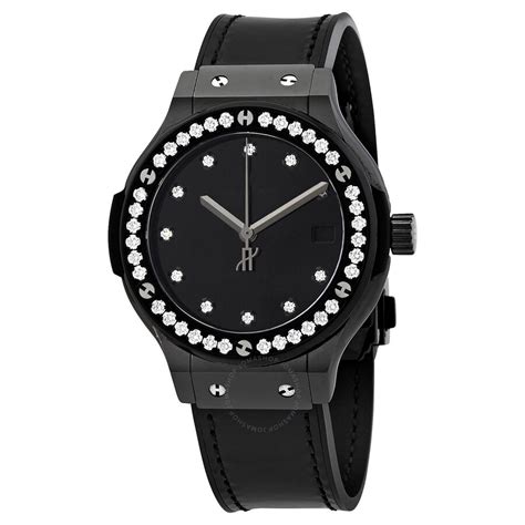 classic fusion lacquered black dial automatic unisex watch 